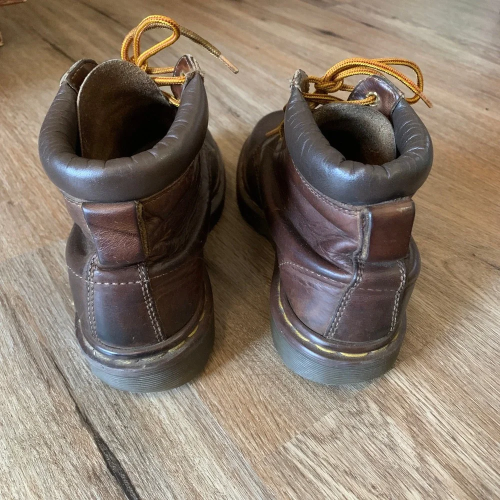 Vintage 90s Dr. Martens 939 dark brown leather boots - made in England - 6 mens